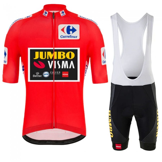 2021 Jumvo Visma Spanish Pro Team Fietskleding Fietsshirt Korte Mouw+Korte Fietsbroeken Bib 866