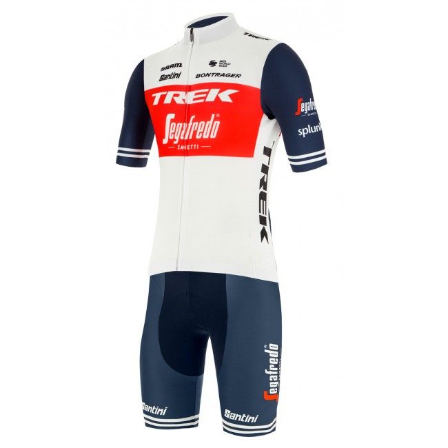 TREK-SEGAFREDO 2020 Set Fietsshirt lange mouw RV+Korte fietsbroeken Bib 2020048