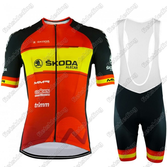 MMR Spain 2021 Wielerkleding Set Fietsshirts Korte Mouw+Korte Wielerbroek Bib 2021348