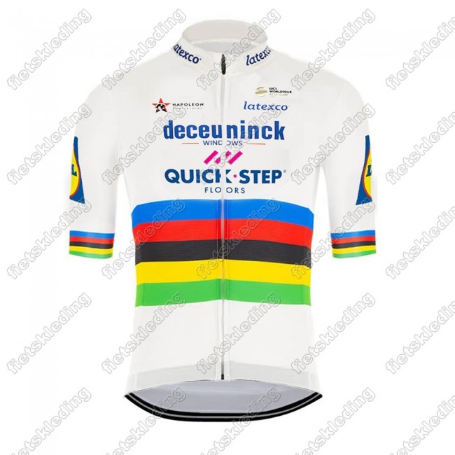 Deceuninck quick step 2021 UCI World Champion Wielershirt Korte Mouw 2021009