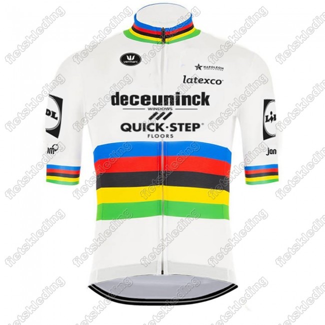 Deceuninck quick step 2021 UCI World Champion Wielershirt Korte Mouw 2021013