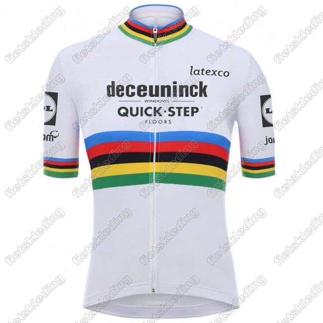 Deceuninck quick step 2021 UCI World Champion Wielershirt Korte Mouw 2021041