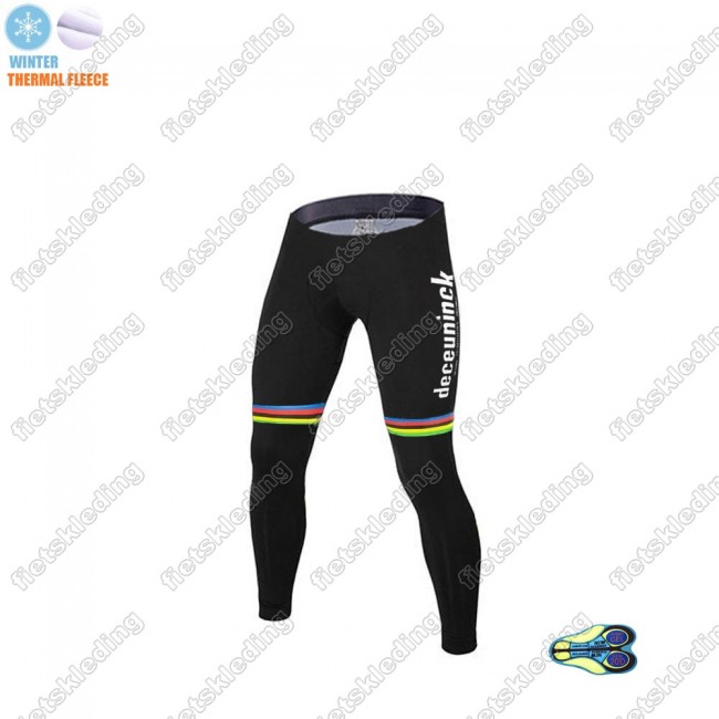 Winter Thermal Fleece Deceuninck quick step 2021 UCI World Champion Lange Fietsbroeken Bib 2021045