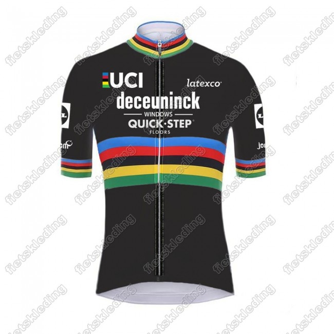Deceuninck quick step 2021 UCI World Champion Wielershirt Korte Mouw 2021024