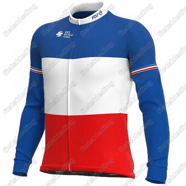 FDJ 2021 Wielerkleding Set Fietsshirts Korte Mouw+Korte Wielerbroek Bib 2021356