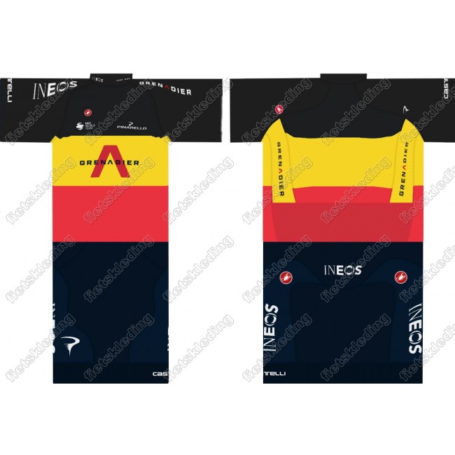 Team INEOS Grenadier 2021 UCI World Champion Fietskleding Set Wielershirt Korte Mouw+Korte Fietsbroeken 2021158