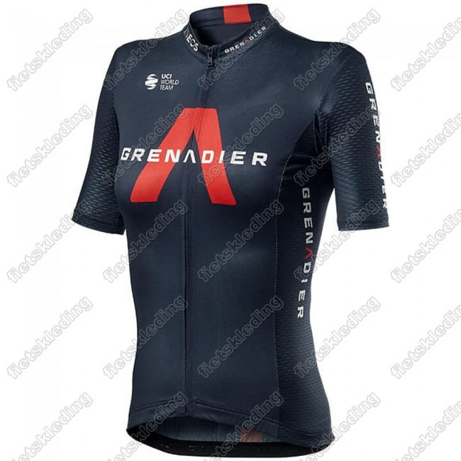 Team INEOS Grenadier 2021 Dames Wielershirt Korte Mouw 2021096