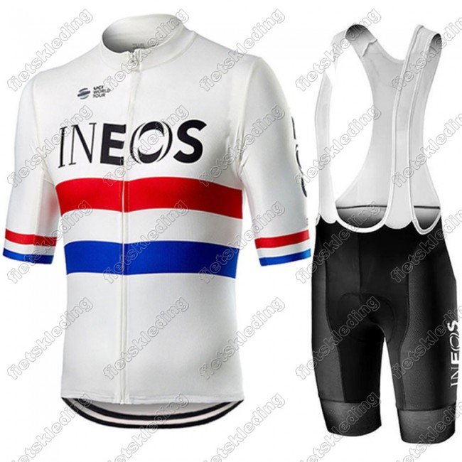 INEOS 2021 Wielerkleding Set Fietsshirts Korte Mouw+Korte Wielerbroek Bib 2021089