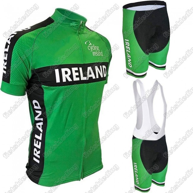 Ireland 2021 Wielerkleding Set Fietsshirts Korte Mouw+Korte Wielerbroek Bib 2021361