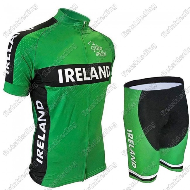 Ireland 2021 Wielerkleding Set Fietsshirts Korte Mouw+Korte Wielerbroek Bib 2021362