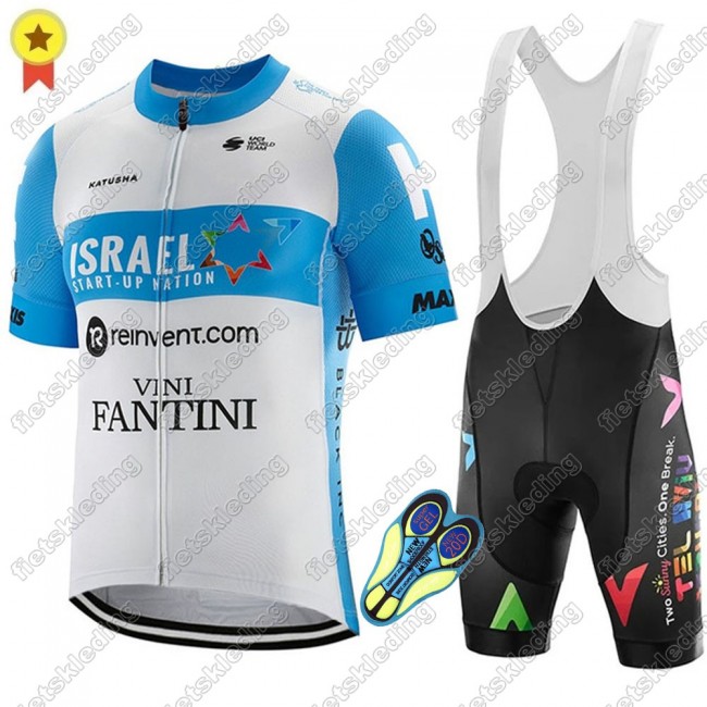 Israel Start-Up Nation 2021 World Champion Wielerkleding Set Fietsshirts Korte Mouw+Korte Wielerbroek Bib 2021477