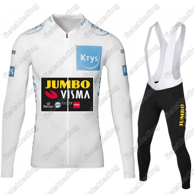 Jumbo Visma 2021 Tour De France Wielerkleding Set Fietsshirts Lange Mouw+Lange Fietsrbroek Bib 2021256