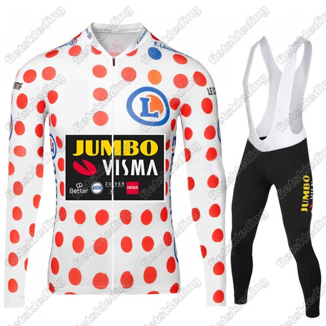 Jumbo Visma 2021 Tour De France Wielerkleding Set Fietsshirts Lange Mouw+Lange Fietsrbroek Bib 2021257