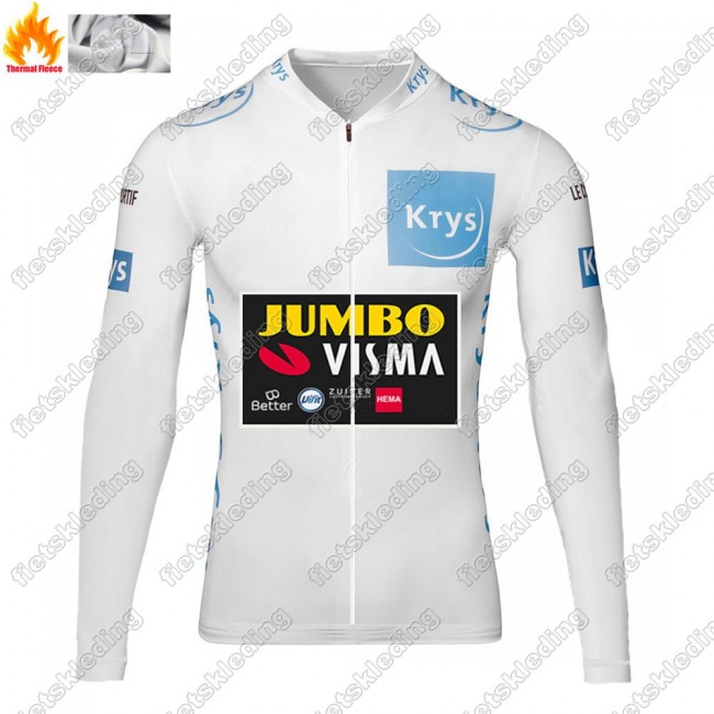 Winter Thermal Fleece Jumbo Visma 2021 Tour De France Fietsshirt Lange Mouw 2021269