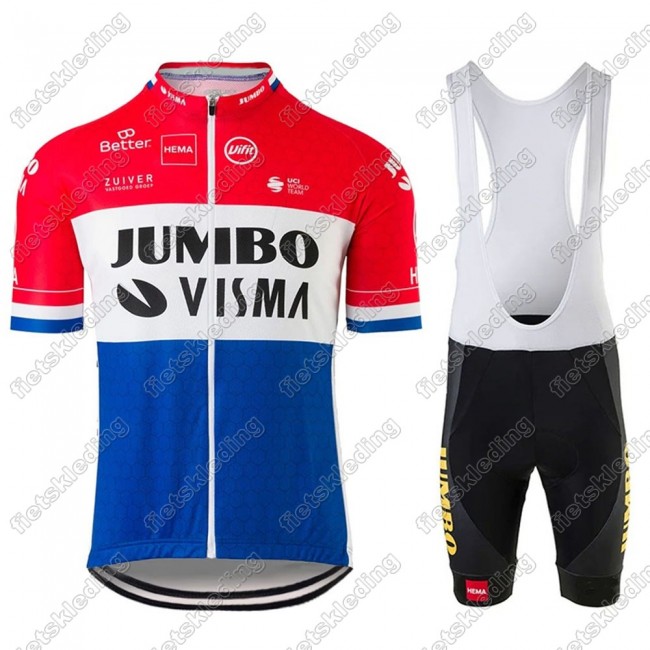 Jumbo Visma 2021 Dutch Wielerkleding Set Fietsshirts Korte Mouw+Korte Wielerbroek Bib 2021203
