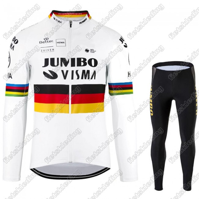 Jumbo Visma 2021 Germany Fietsshirt Lange Mouw+Collant Cycliste 2021211