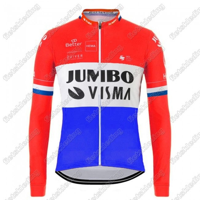 Jumbo Visma 2021 Dutch Maillot Cyclisme Manches Longe 2021212