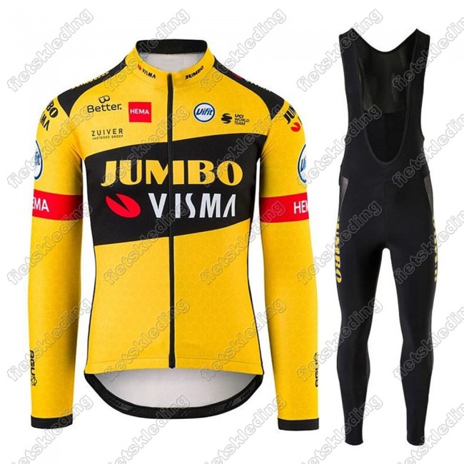 Jumbo Visma 2021 Pro Team Fietsshirt Lange Mouw+Collant Cycliste 2021227