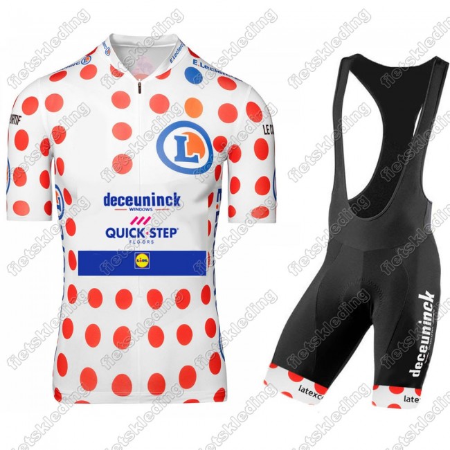 Deceuninck quick step 2021 Tour De France Wielerkleding Set Fietsshirts Korte Mouw+Korte Wielerbroek Bib 2021050