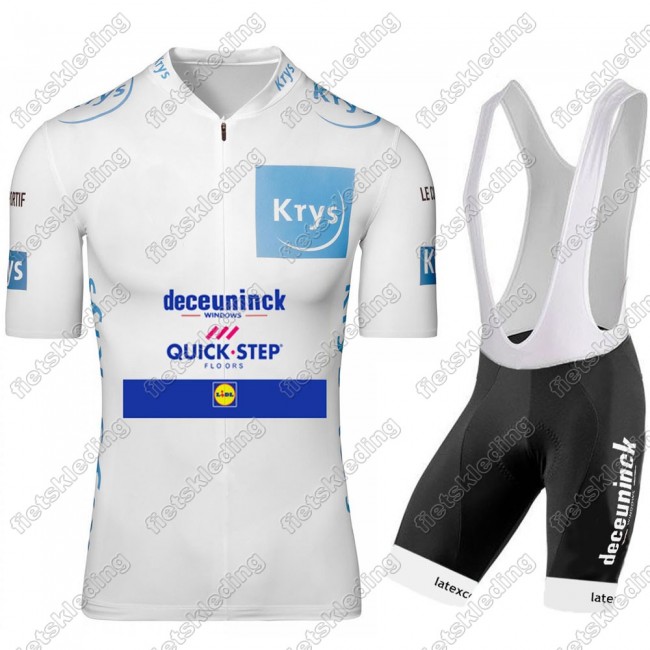 Deceuninck quick step 2021 Tour De France Wielerkleding Set Fietsshirts Korte Mouw+Korte Wielerbroek Bib 2021055