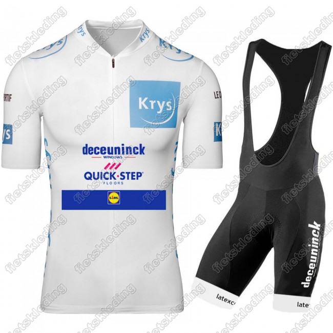 Deceuninck quick step 2021 Tour De France Wielerkleding Set Fietsshirts Korte Mouw+Korte Wielerbroek Bib 2021056