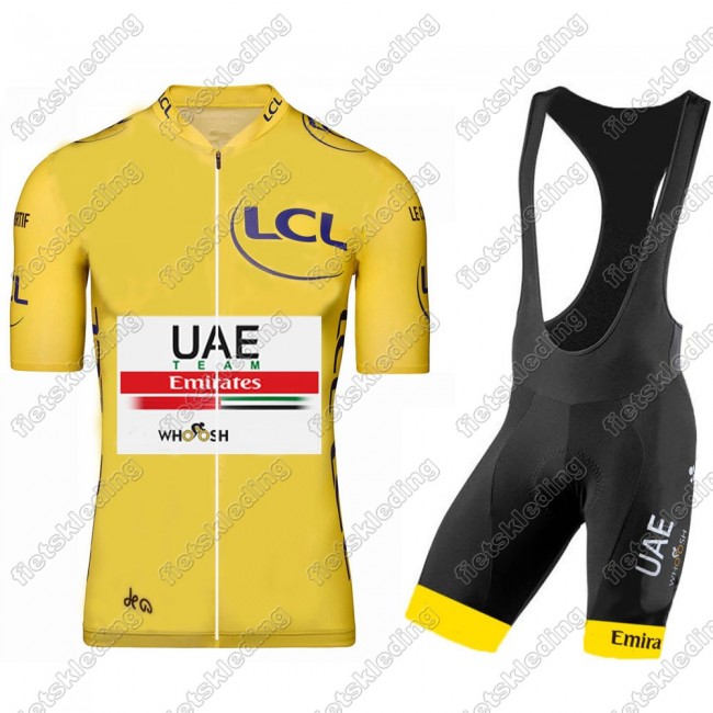 UAE EMIRATES Tour De France 2021 Wielerkleding Set Fietsshirts Korte Mouw+Korte Wielerbroek Bib 2021306