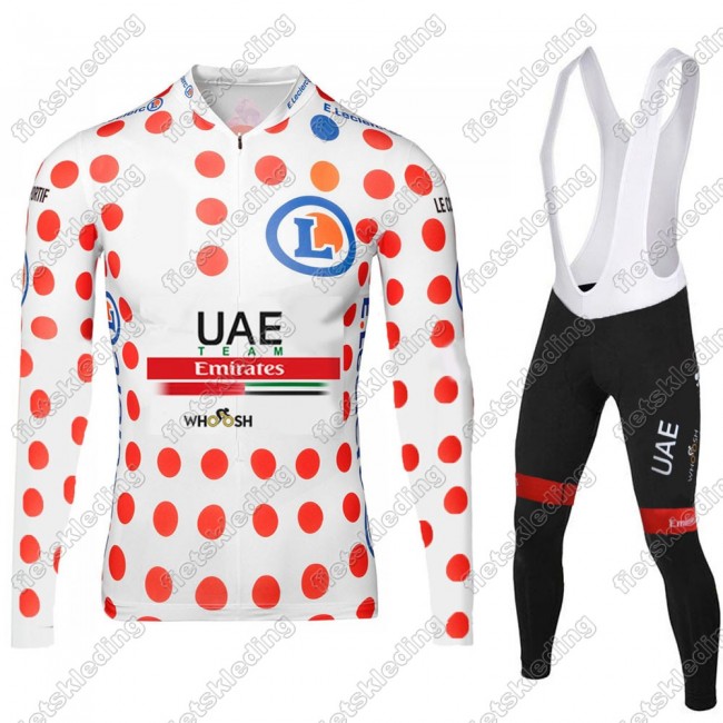 UAE EMIRATES Tour De France 2021 Wielerkleding Set Fietsshirts Lange Mouw+Lange Fietsrbroek Bib 2021320