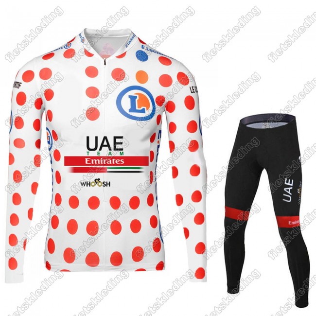 UAE EMIRATES Tour De France 2021 Wielerkleding Set Fietsshirts Lange Mouw+Lange Fietsrbroek Bib 2021318