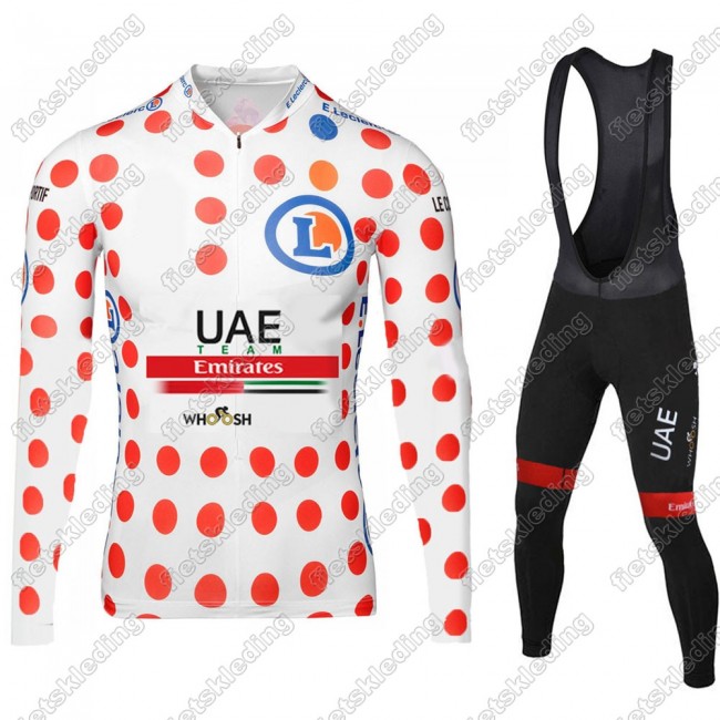 UAE EMIRATES Tour De France 2021 Wielerkleding Set Fietsshirts Lange Mouw+Lange Fietsrbroek Bib 2021319