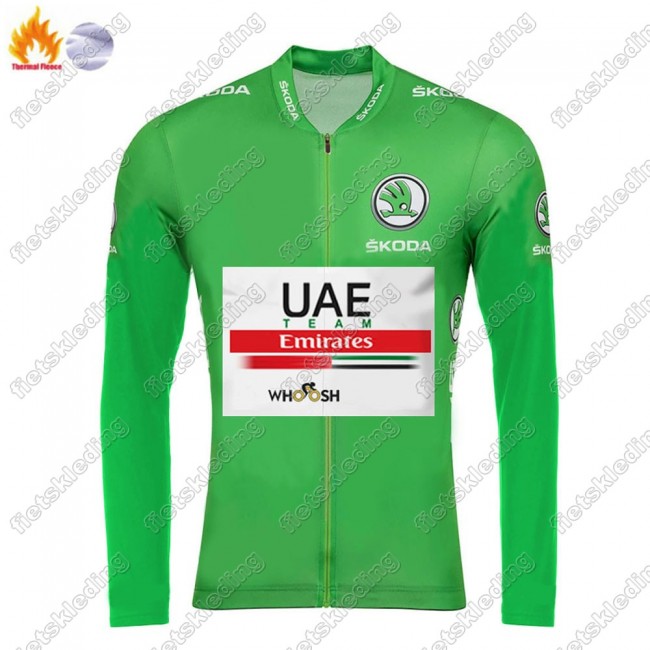 Winter Thermal Fleece UAE EMIRATES Tour De France 2021 Fietsshirt Lange Mouw 2021341