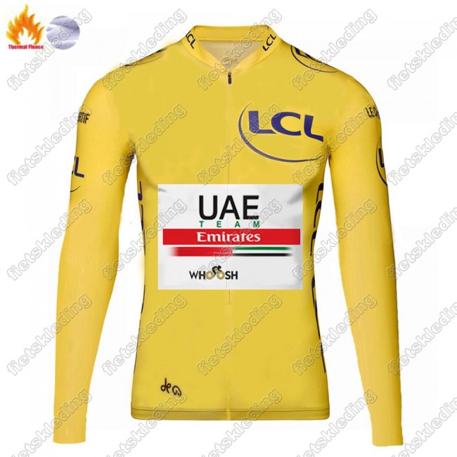 Winter Thermal Fleece UAE EMIRATES Tour De France 2021 Fietsshirt Lange Mouw 2021342