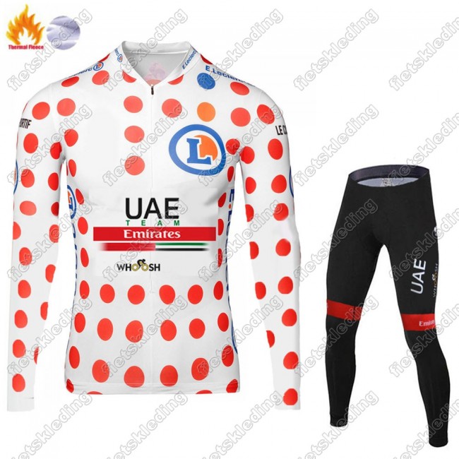 Winter Thermal Fleece UAE EMIRATES Tour De France 2021 Wielerkleding Set Fietsshirts Lange Mouw+Lange Fietsrbroek Bib 2021333