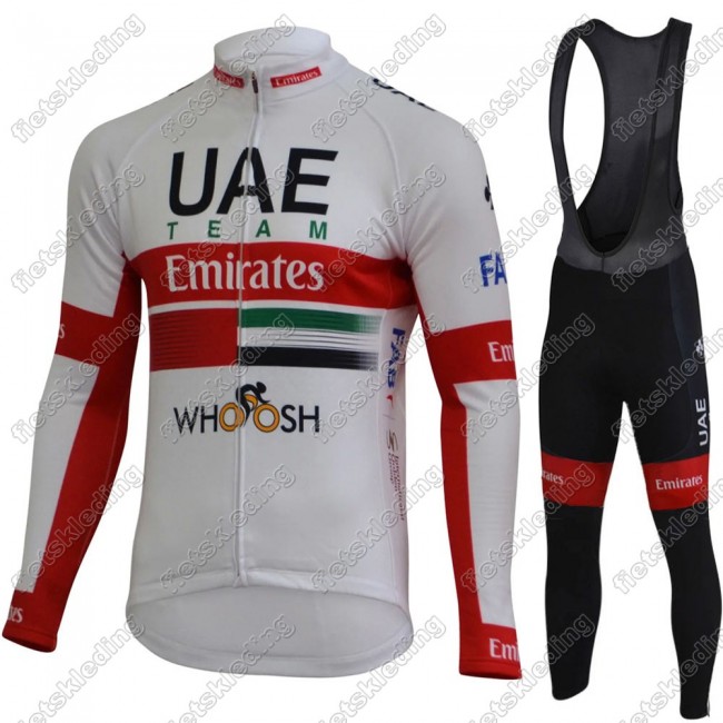 UAE EMIRATES Pro Team 2021 Wielerkleding Set Fietsshirts Lange Mouw+Lange Fietsrbroek Bib 2021442