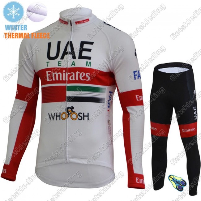 UAE EMIRATES Winter Thermal Fleece Pro Team 2021 Fietsshirt Lange Mouw+Pants 2021450