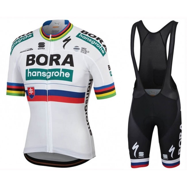2019 Bora Slovakia Champion Fietskleding Set Fietsshirt Korte Mouw+Korte fietsbroeken HFPB761