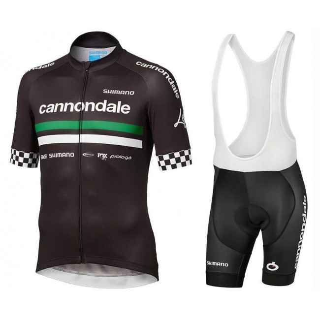 2019 Cannondale Fabrik Racing zwart Fietskleding Set Fietsshirt Korte Mouw+Korte fietsbroeken ILSF162