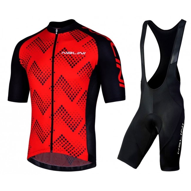 2019 Nalini Podio 20 rood Fietskleding Set Fietsshirt Korte Mouw+Korte fietsbroeken NFWY894