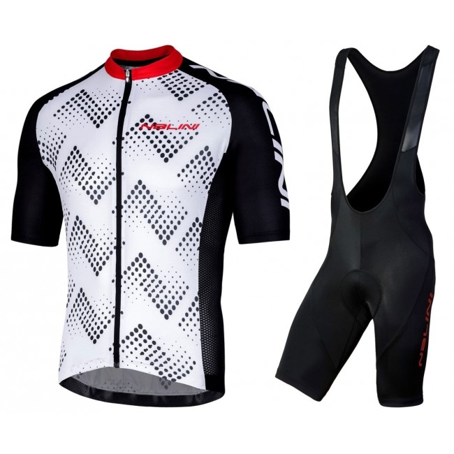 2019 Nalini Podio 20 wit Fietskleding Set Fietsshirt Korte Mouw+Korte fietsbroeken YOHI379