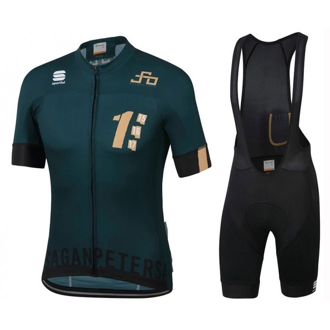 2019 Peter Sagan One Gold Fietskleding Set Fietsshirt Korte Mouw+Korte fietsbroeken BZZS855