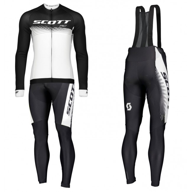 2019 Scott-RC PRO zwart-wit Vetements Cyclisme Velo Manches longues+longues Pantalon Bib PXMB566