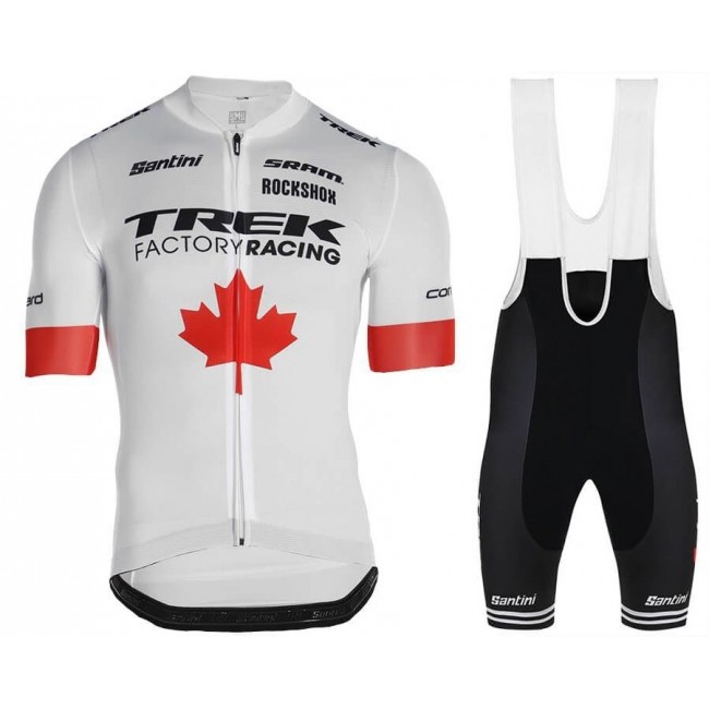 2019 Trek Fabrik Racing Canada Champion Fietskleding Set Fietsshirt Korte Mouw+Korte fietsbroeken JNFP756