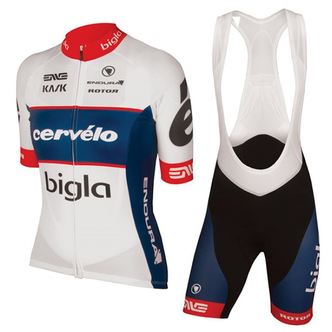 Profteams 2017 Cervelo Bigla FIetskleding Set Wielershirt Korte Mouw+Korte Fietsbroeken Bib 747ENXVU 2017082211