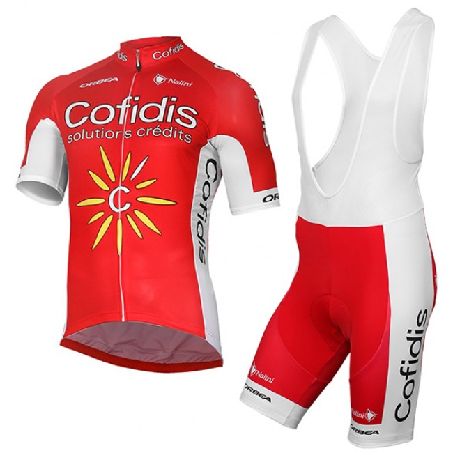 Profteams 2017 Cofidis FIetskleding Set Wielershirt Korte Mouw+Korte Fietsbroeken Bib 860NCAYA 2017082224