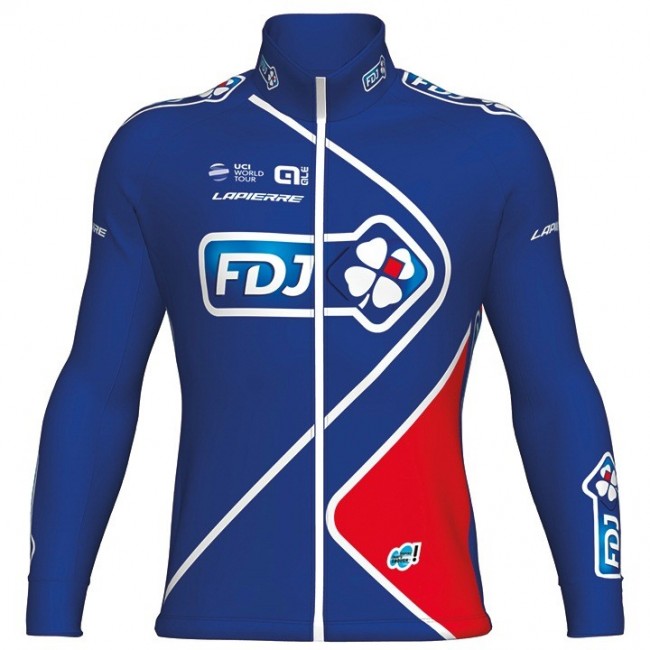 2017 Pro Team FDJ blauw Fietsshirt lange mouw 2466