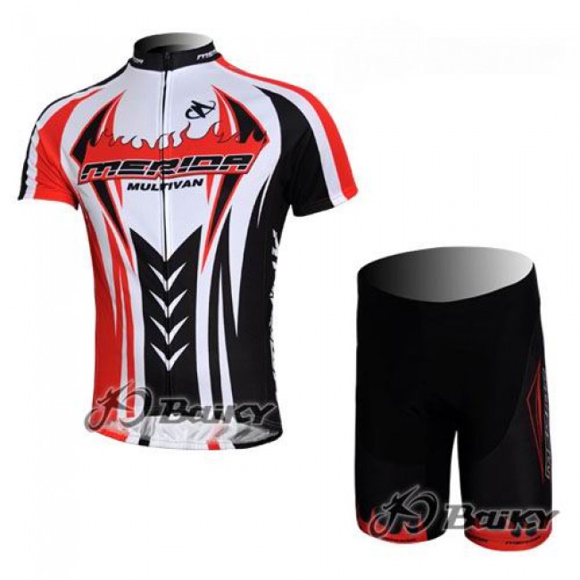 Merida Multivan Flex Stay Fietspakken Fietsshirt Korte+Korte fietsbroeken zeem zwart rood 4100