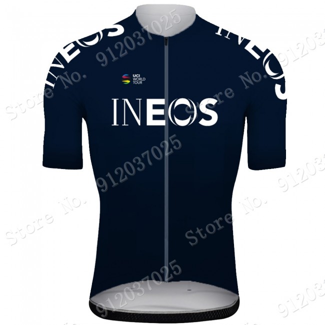 Blue New Ineos Grenadier 2021 Team Wielerkleding Fietsshirt Korte Mouw 2021062609