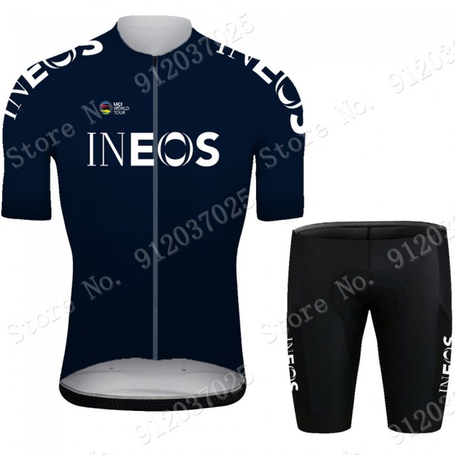 New Ineos Grenadier 2021 Team Fietskleding Fietsshirt Korte Mouw+Korte Fietsbroeken Bib 2021062616