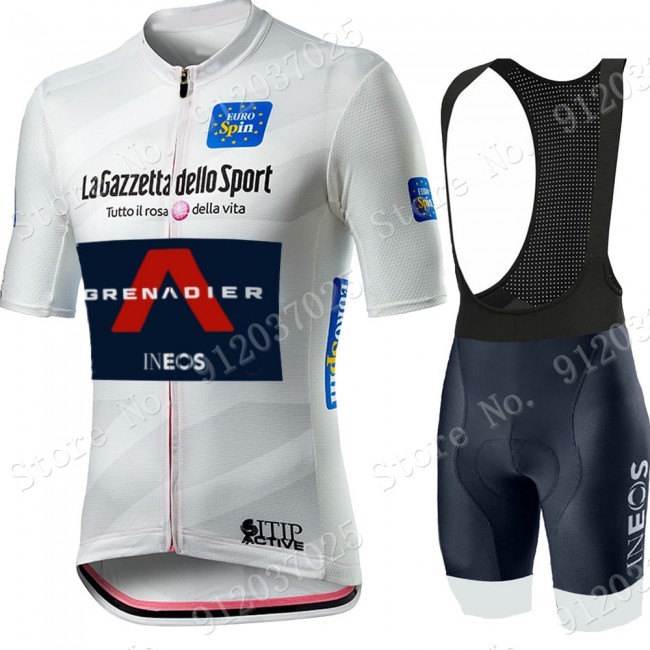 White giro d-italia 2021 Ineos Grenaider Fietskleding Fietsshirt Korte Mouw+Korte Fietsbroeken Bib 2021062629