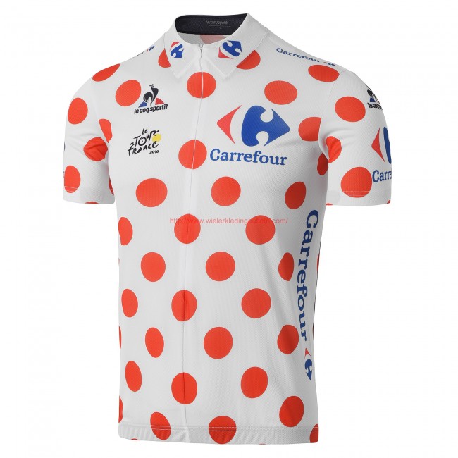 Tour De France polka dot Fietsshirt Korte Mouw 2016 201717183