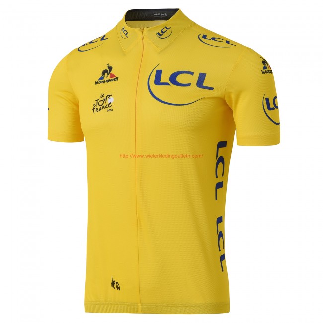 Tour De France geel Fietsshirt Korte Mouw 2016 201717185